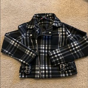Say What? Black & White Plaid Jacket